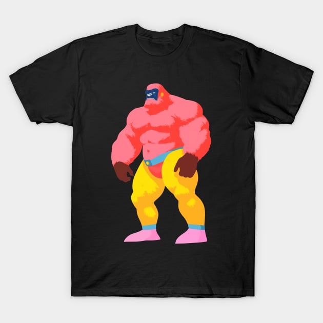 Big Foot Wrestler T-Shirt by difrats